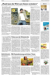 Zeitungsausschnitt Spektrum Nürnberger Nachrichten Marea neue CD Peu à Peu